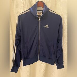 Vintage Adidas Navy Blue Cropped Track Jacket Women’s Size Medium